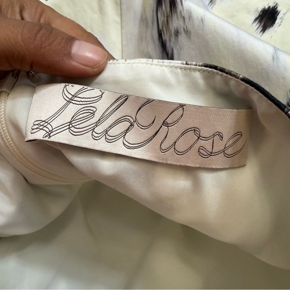 Lela Rose Watercolor Drape Front Dress - Picture 5 of 7